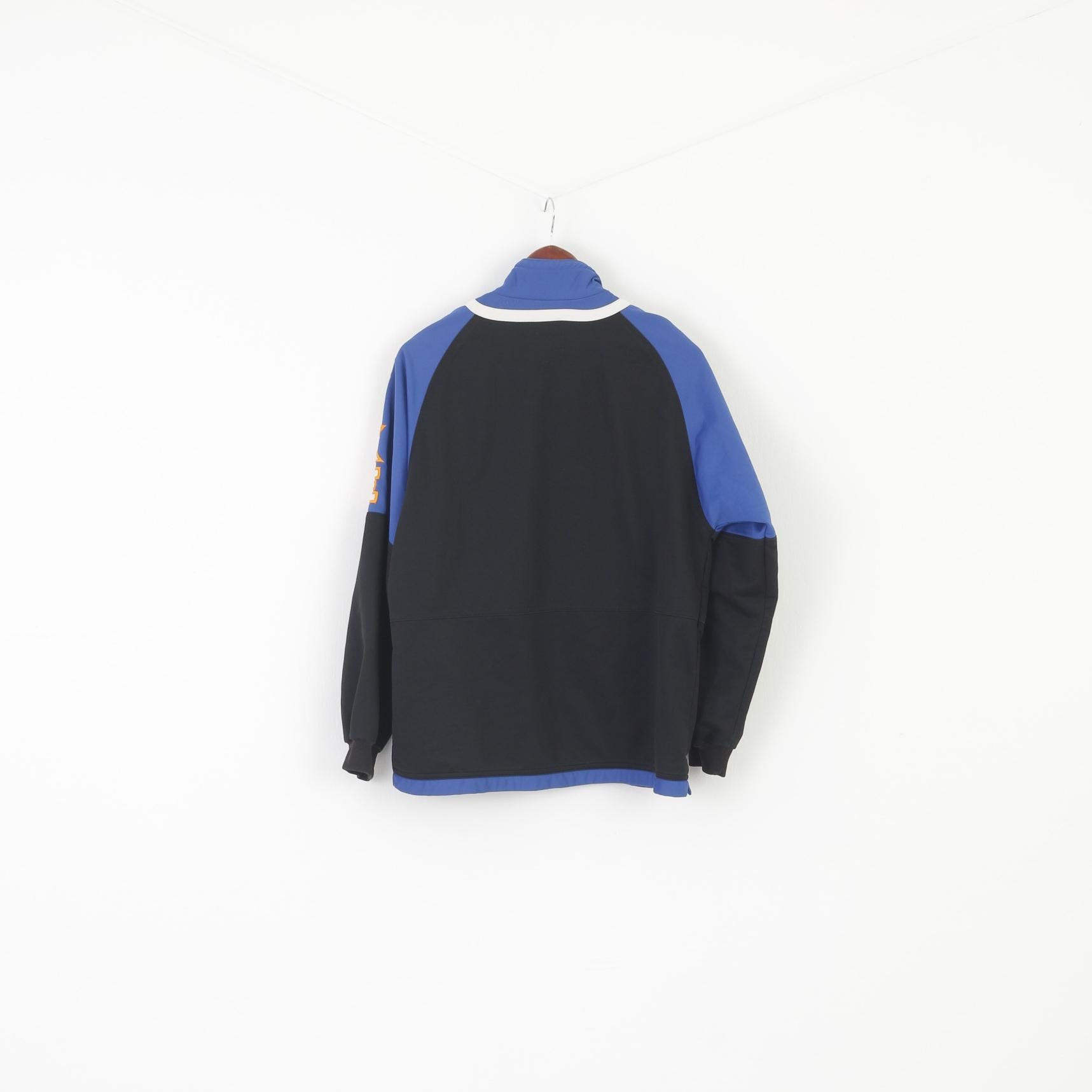 Nike Youth 164 176 Sweatshirt Blue Shiny Vintage 90s Full Zipper Sport Track Top