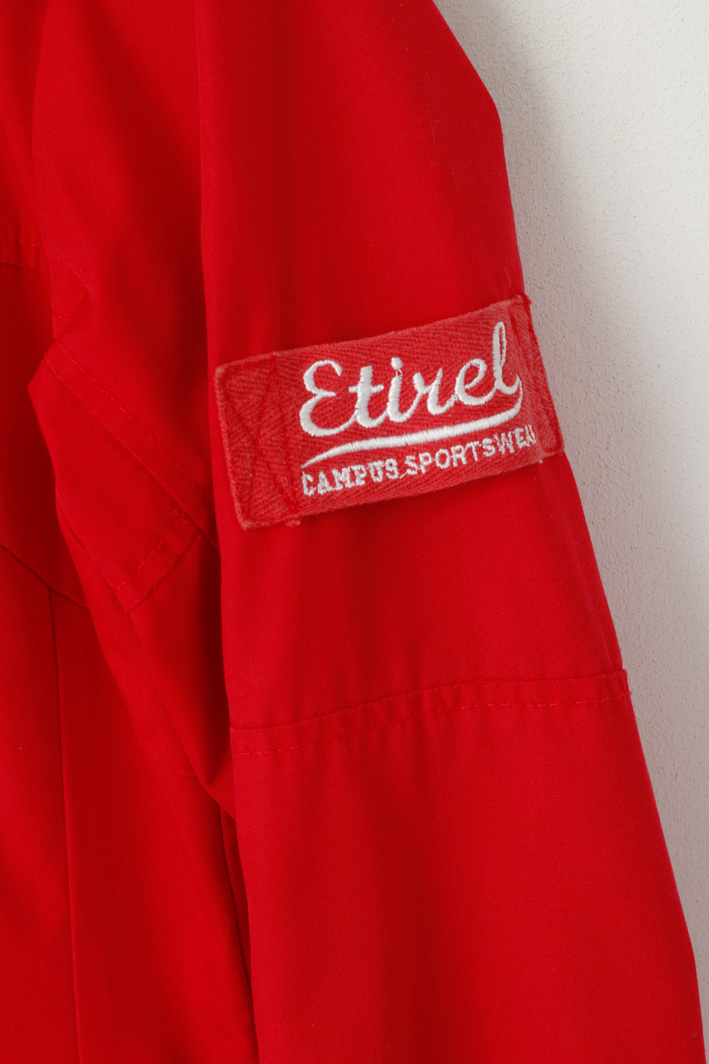 Etirel Femmes 36 S Veste Rouge Campus Sportswear À Capuche Poches Zippées Complètes Haut