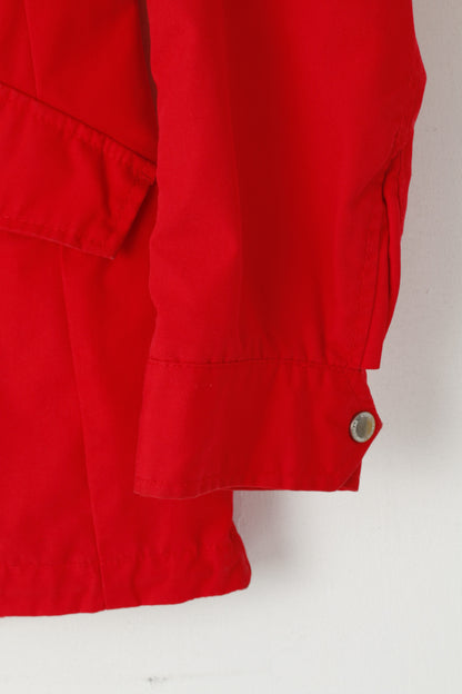 Etirel Femmes 36 S Veste Rouge Campus Sportswear À Capuche Poches Zippées Complètes Haut