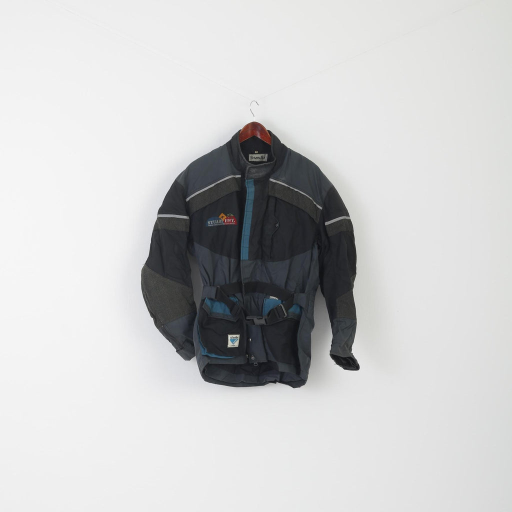 Sympatex Men L Motorcycle Jacket Black Nylon Vintage Stuart Hwy Australian Outback Road Modeka