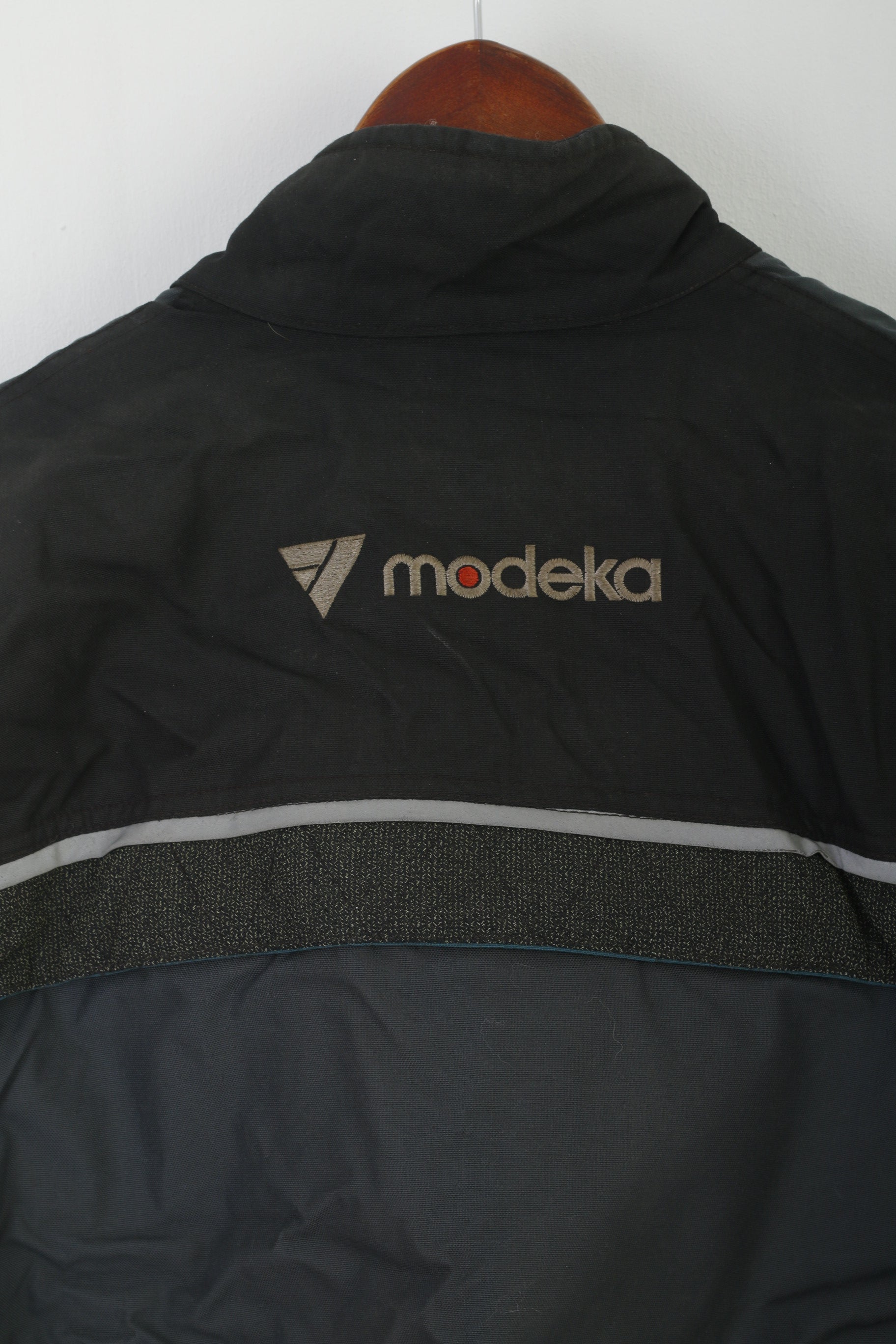 Sympatex Men L Motorcycle Jacket Black Nylon Vintage Stuart Hwy Australian Outback Road Modeka