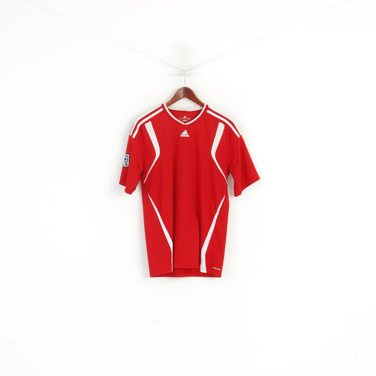 Adidas Hommes M Chemise Rouge Climacool MLS Soccer Sportswear Formation Jersey Top