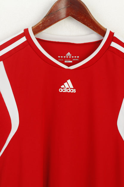 Adidas Hommes M Chemise Rouge Climacool MLS Soccer Sportswear Formation Jersey Top