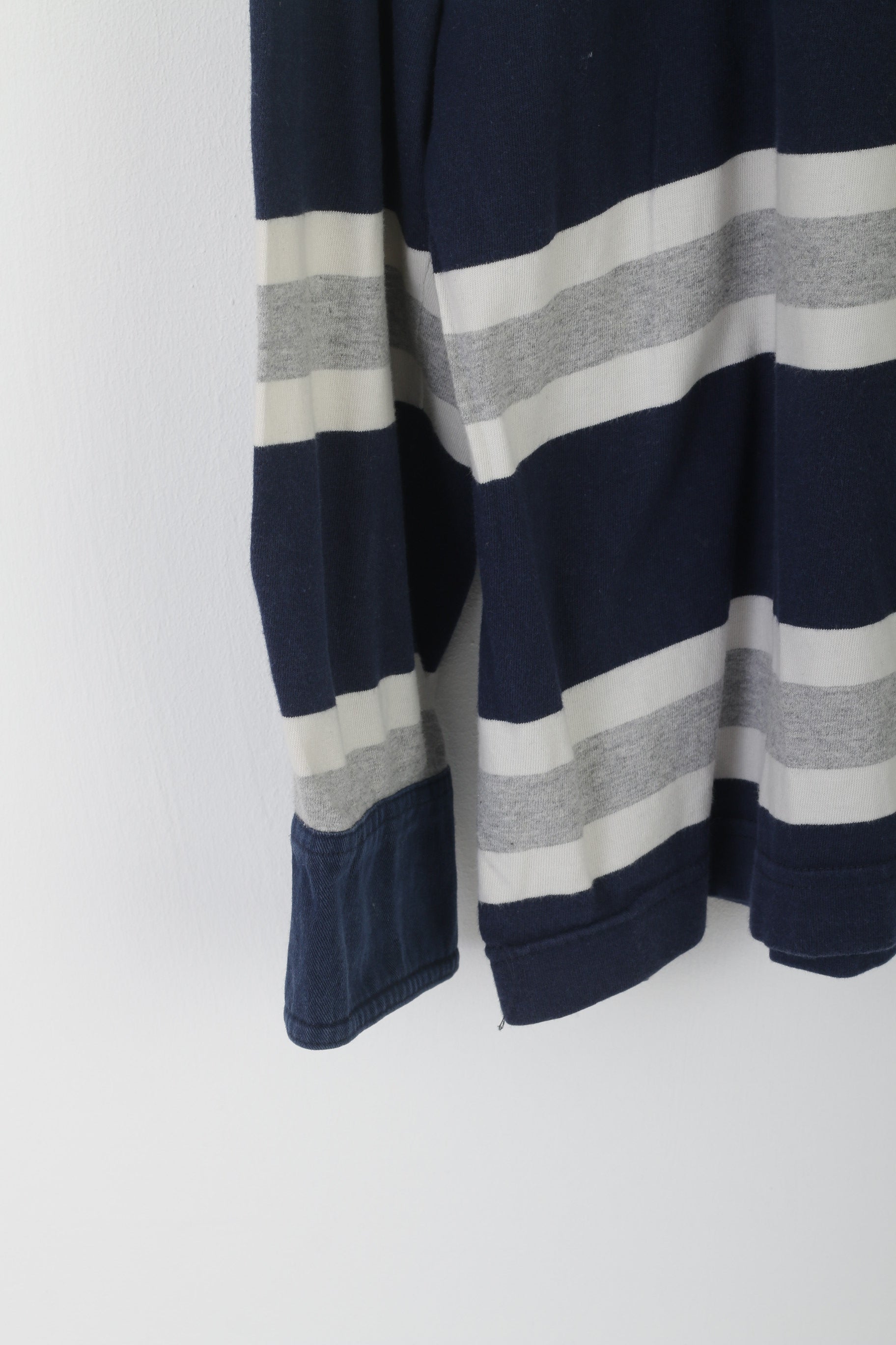 La Martina Homme XL Polo Marine Rayé Coton Manches Longues Polo Argentino Top