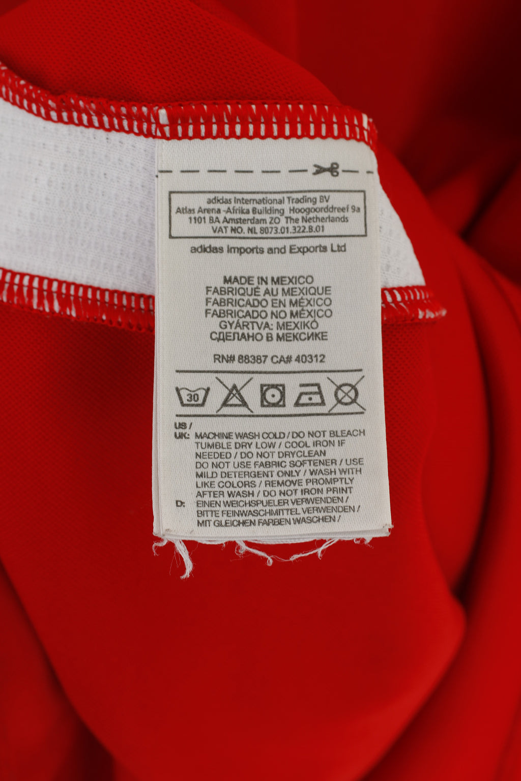 Maglia Adidas da uomo M rossa Climacool MLS Maglia da allenamento per abbigliamento sportivo da calcio