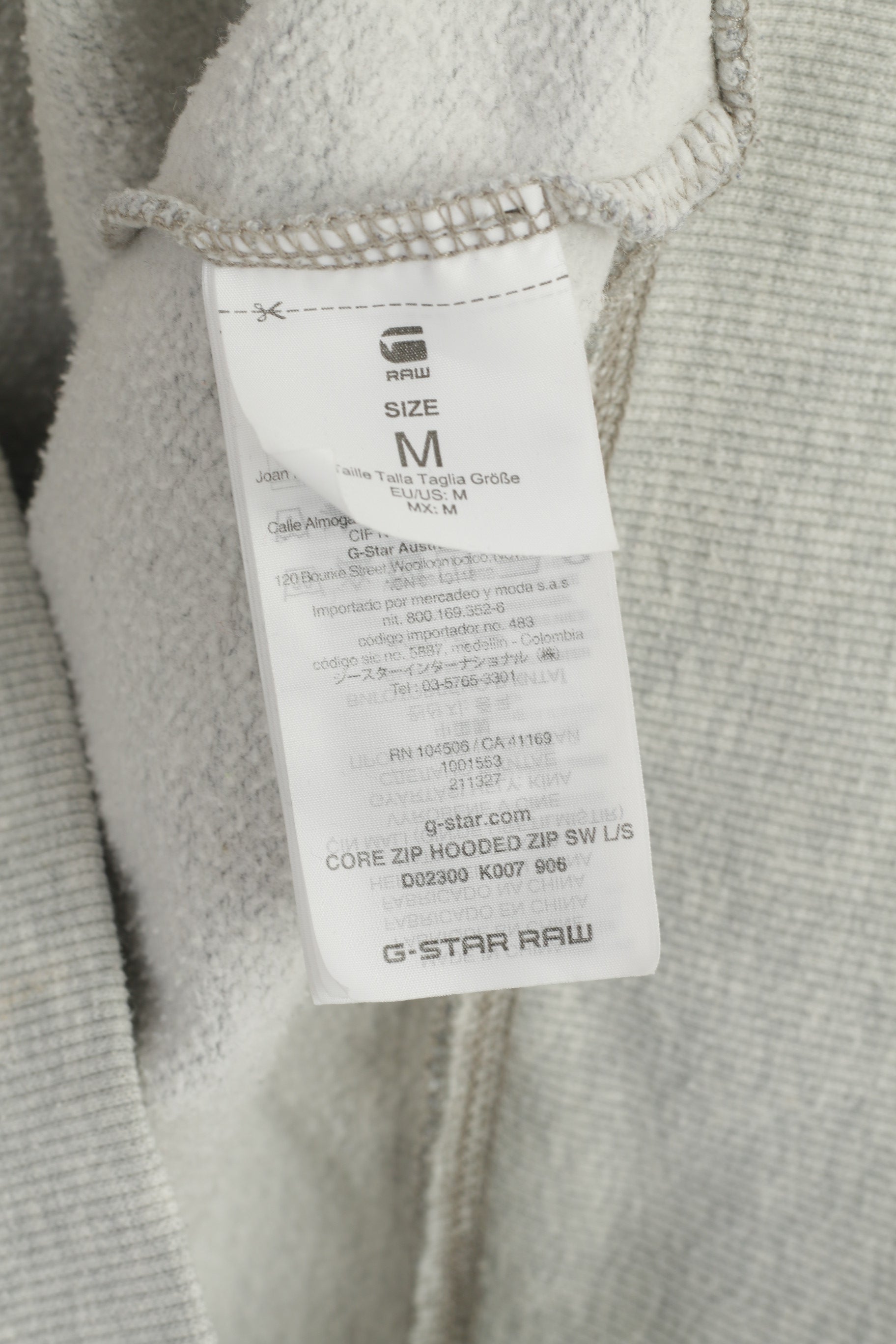 Felpa G-Star Raw da donna M. Top sportivo con cappuccio e zip in cotone grigio