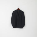 Berwin & Berwin Men 46 Blazer Black Pure Wool England Single Breasted Jacket