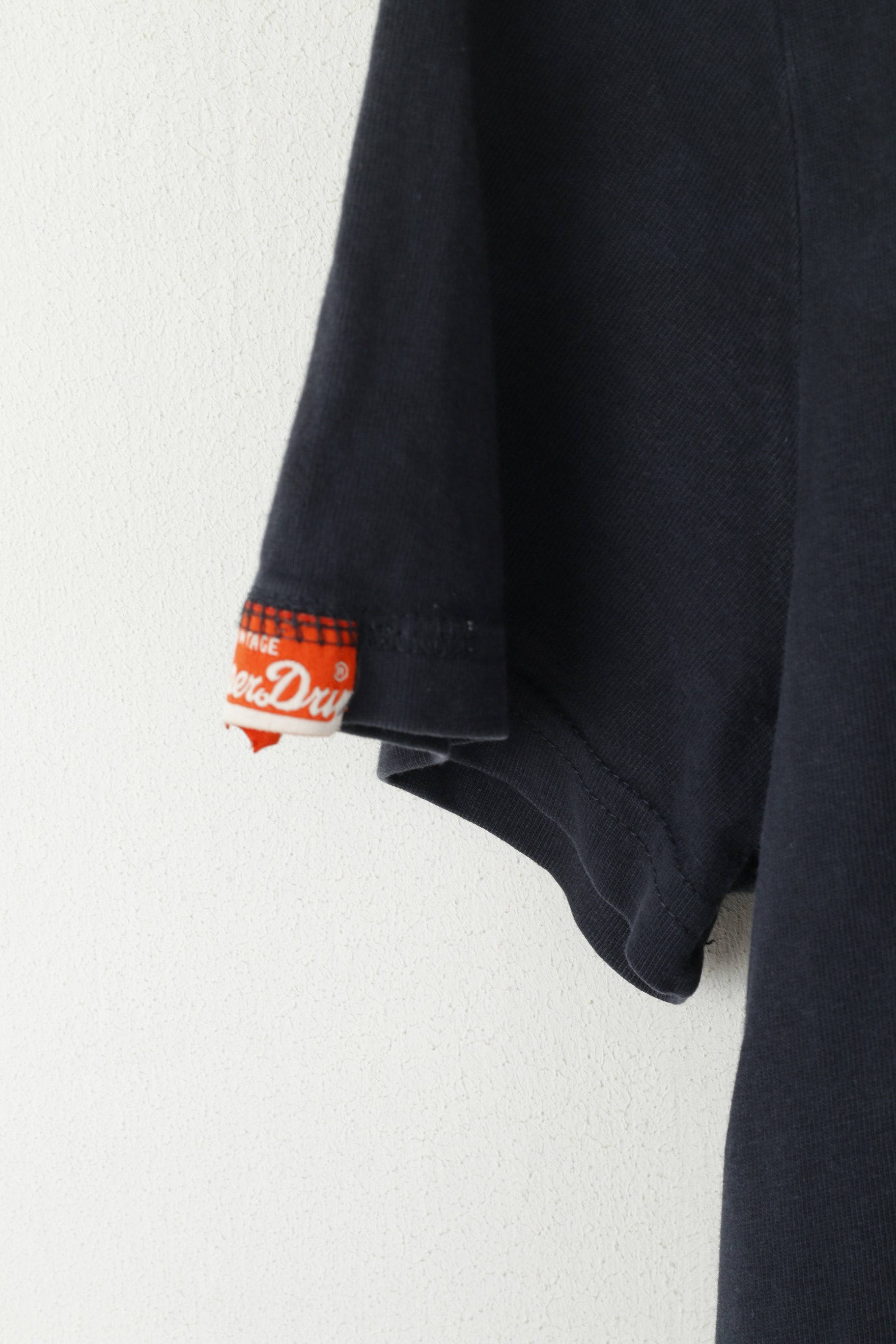 Superdry Men L (M) Shirt Navy Cotton Graphic Yokohama High Flyers Logo Top