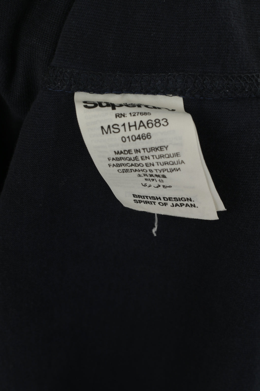 Superdry Men L (M) Shirt Navy Cotton Graphic Yokohama High Flyers Logo Top