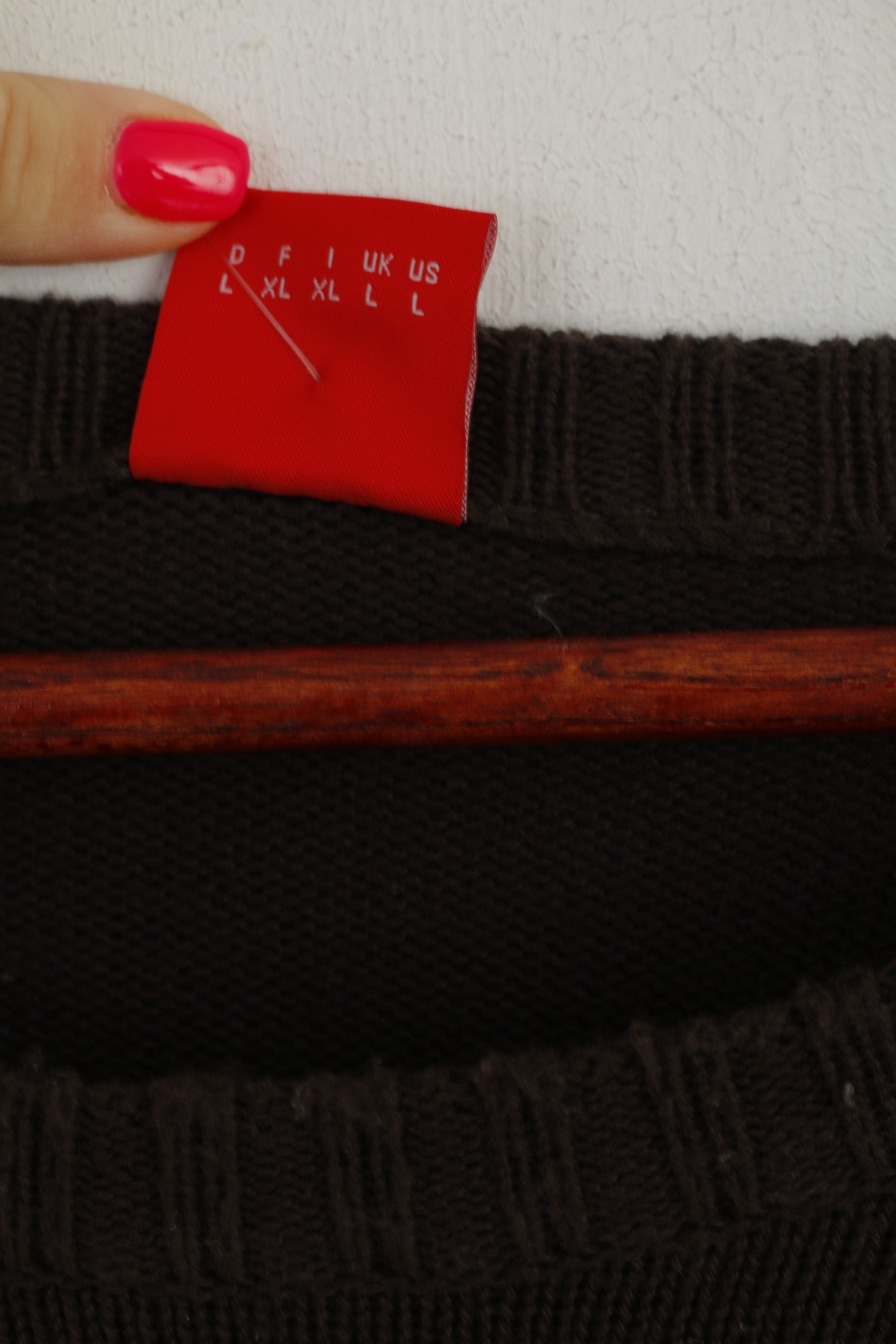 S. Oliver Uomo L Maglione girocollo in cotone marrone con grafica Motor Delivery