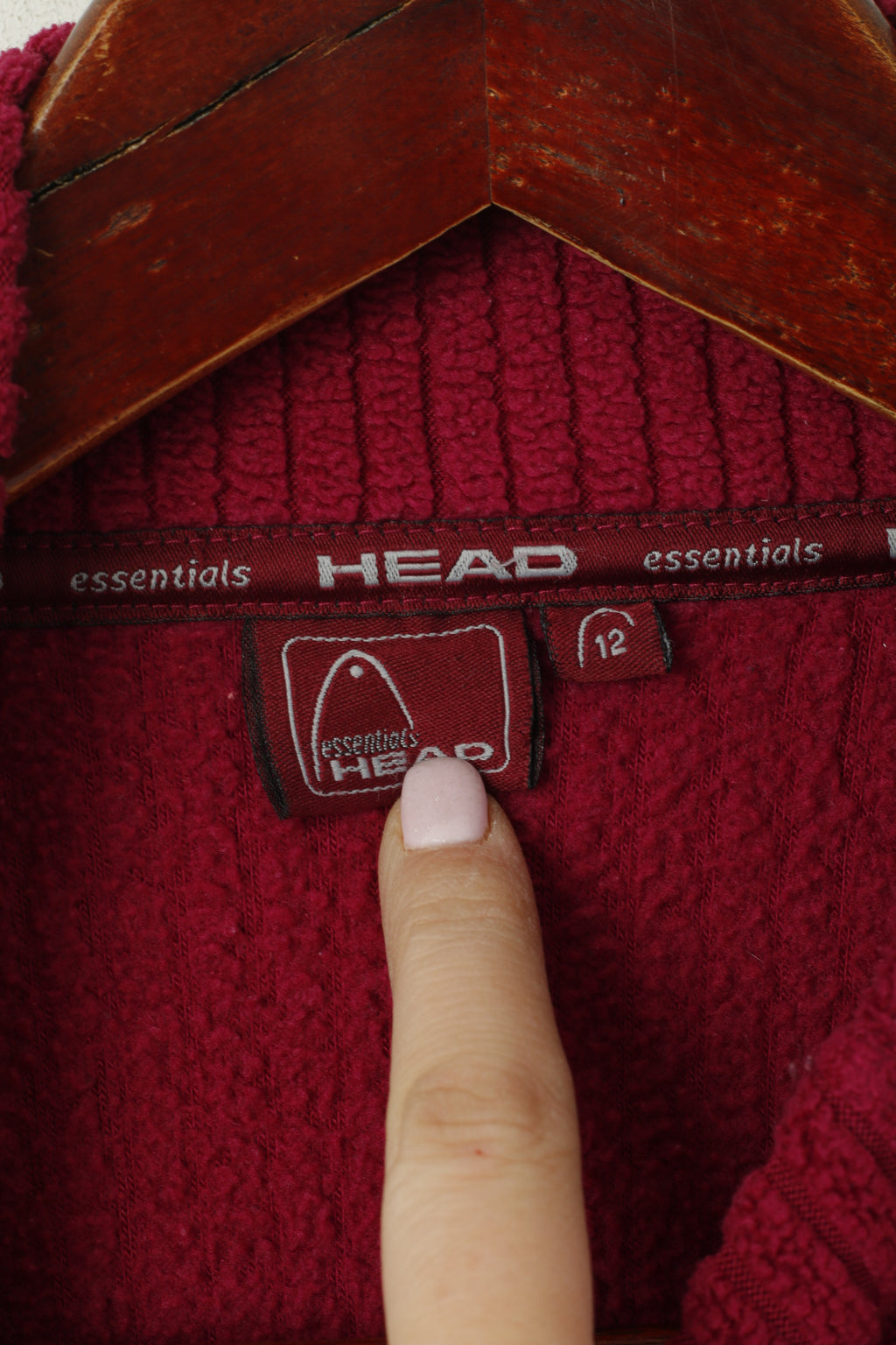 Head Essentials Women 12 M Fleece Top Amaranth Sportswear Sweat-shirt classique