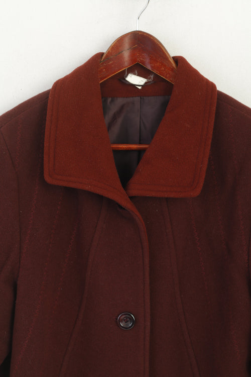 Bellandi Femme 14 L Veste Bordeaux Laine Cachemire Mélange Fabriqué en Italie Haut