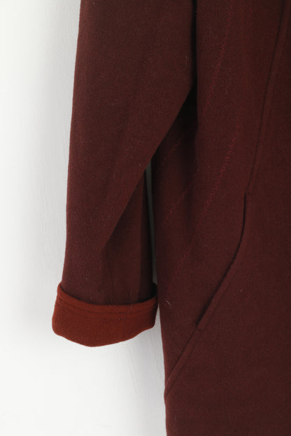 Bellandi Women 14 L Jacket Burgundy Wool Cashmere Blend Made in Italy Top
