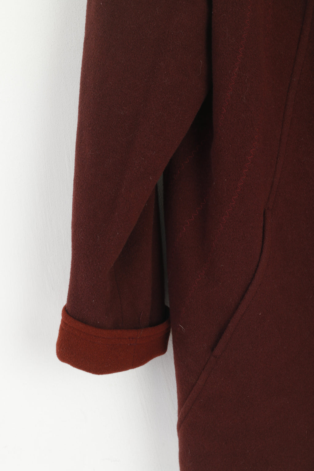 Bellandi Femme 14 L Veste Bordeaux Laine Cachemire Mélange Fabriqué en Italie Haut