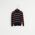 Claudio Campione Men L (S) Jumper Navy Yachting Wool White Marlin Striped Top