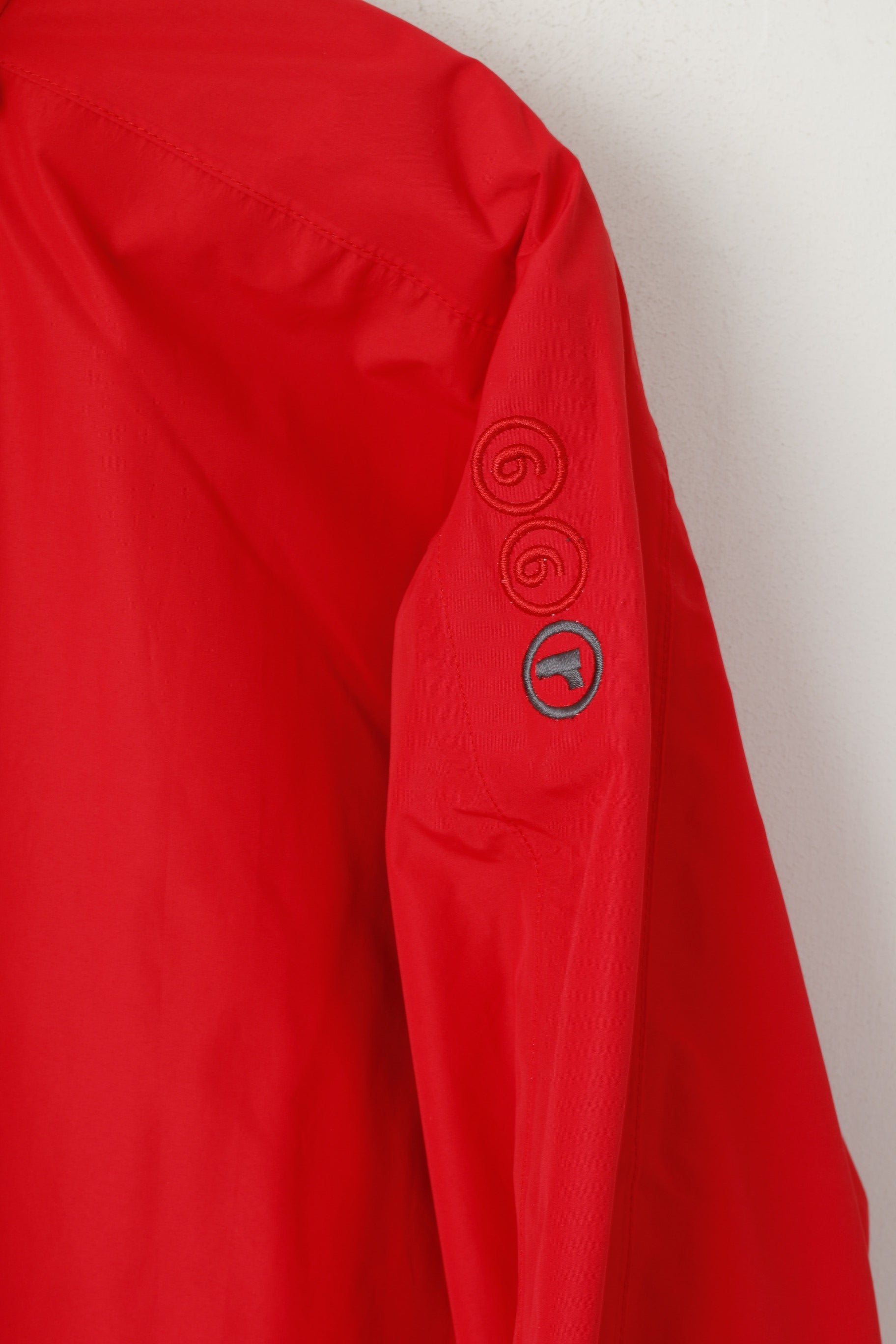 Giacca da uomo Rukka M rossa leggera con cerniera intera Holzbau AG Sportswear Outdoor Top