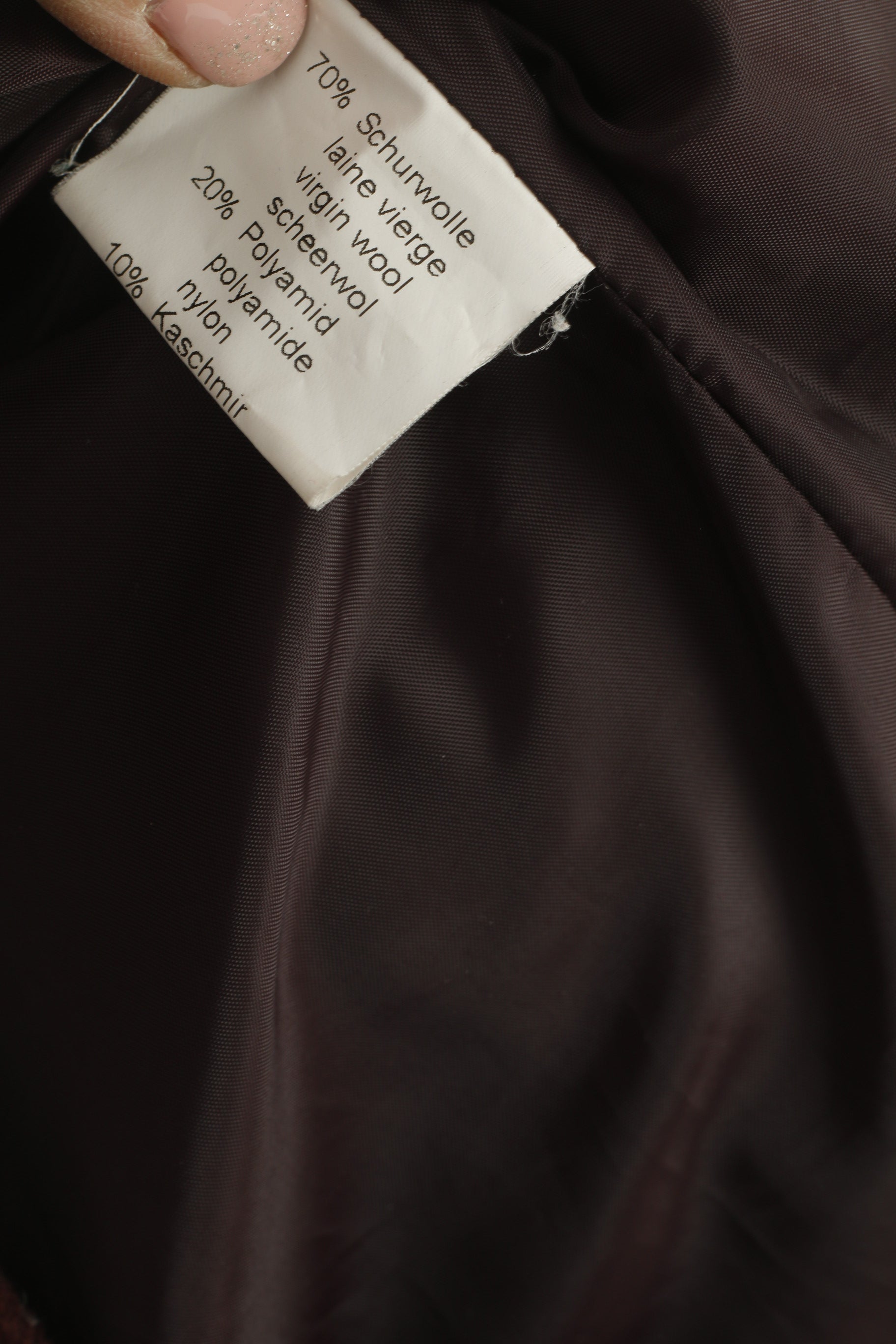 Bellandi Femme 14 L Veste Bordeaux Laine Cachemire Mélange Fabriqué en Italie Haut