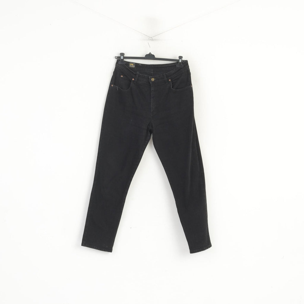 Lee Virginia Donna 36 Pantaloni Jeans Pantaloni elasticizzati stile mamma vintage in cotone nero