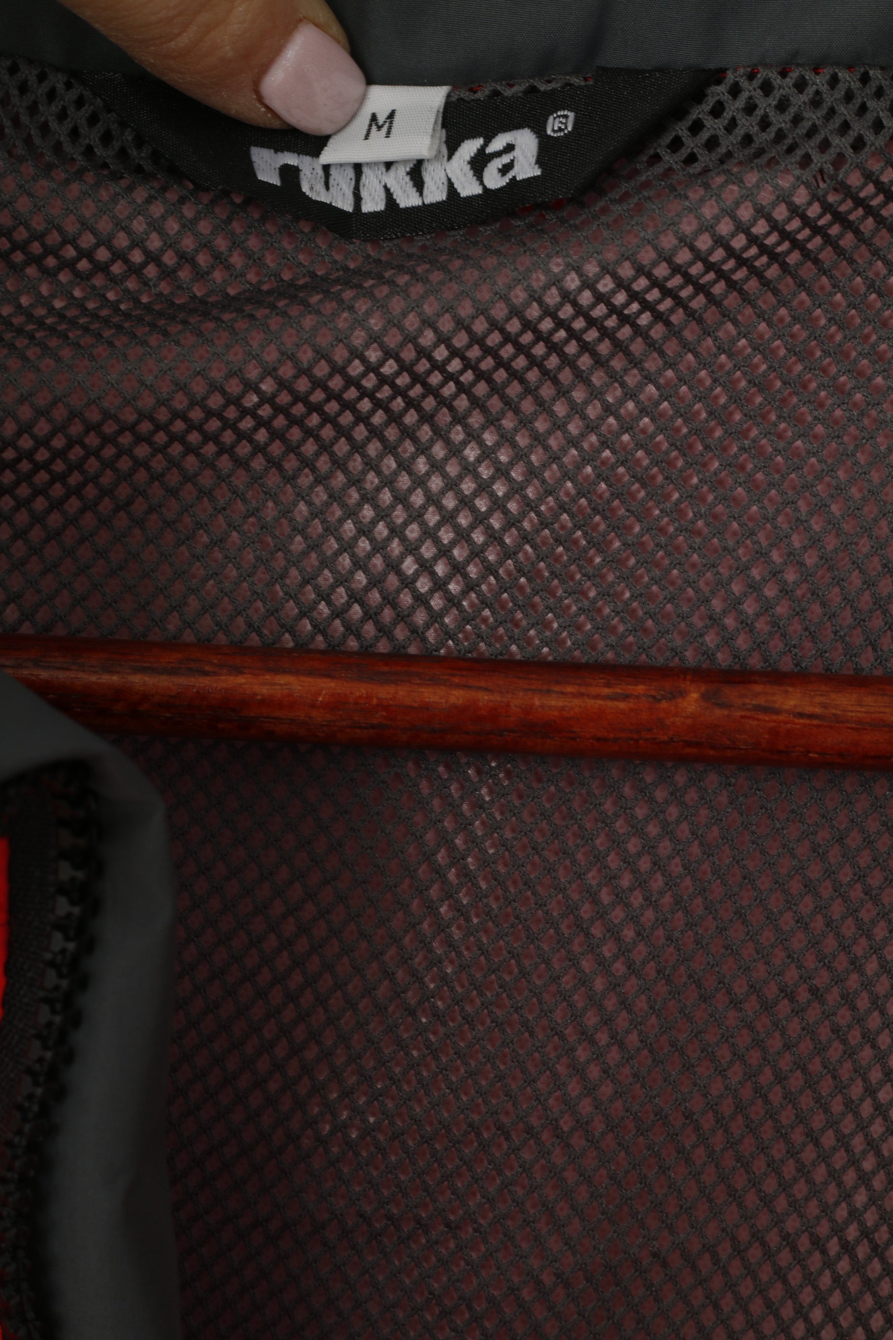 Giacca da uomo Rukka M rossa leggera con cerniera intera Holzbau AG Sportswear Outdoor Top