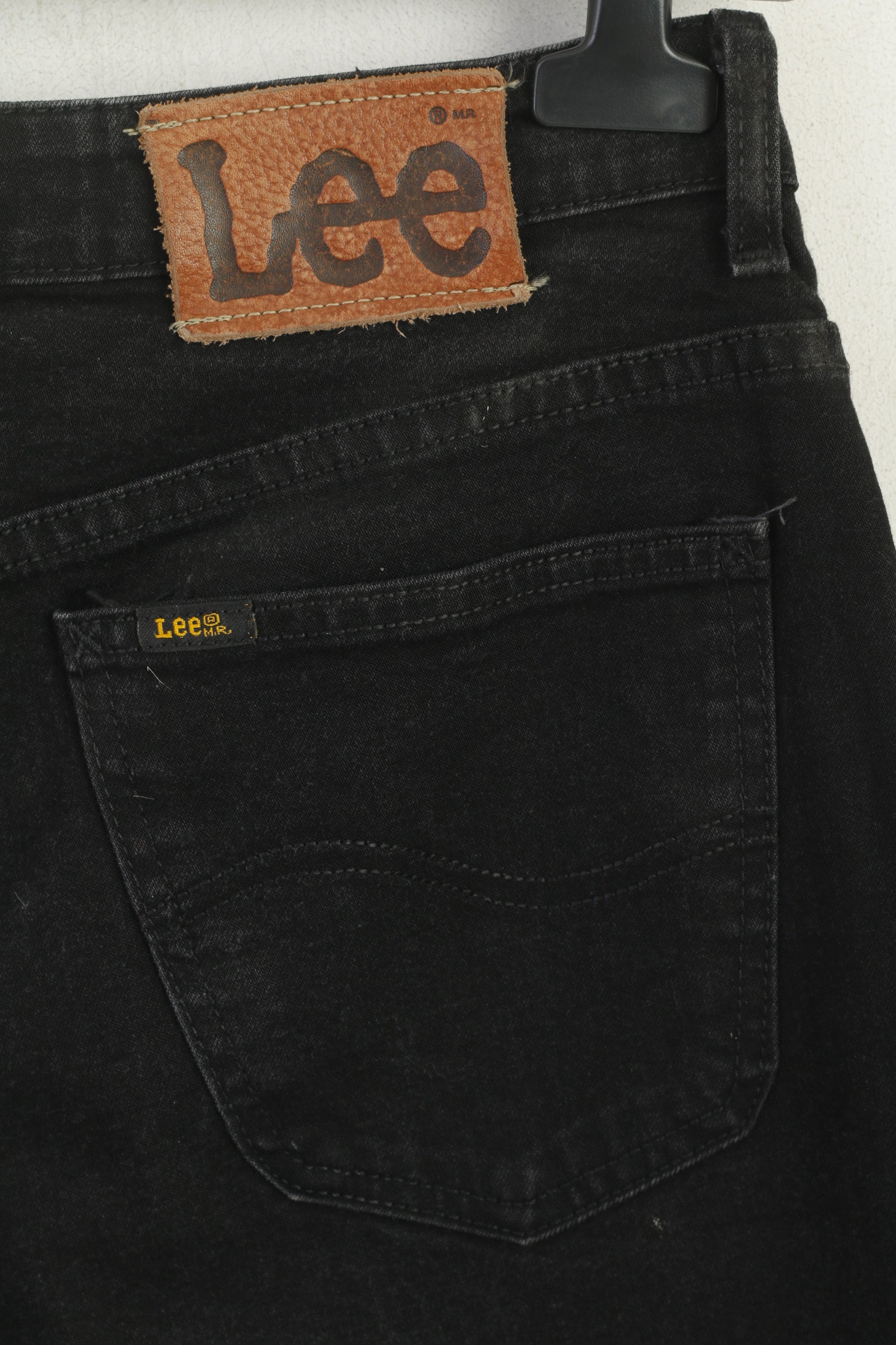 Lee Virginia Donna 36 Pantaloni Jeans Pantaloni elasticizzati stile mamma vintage in cotone nero