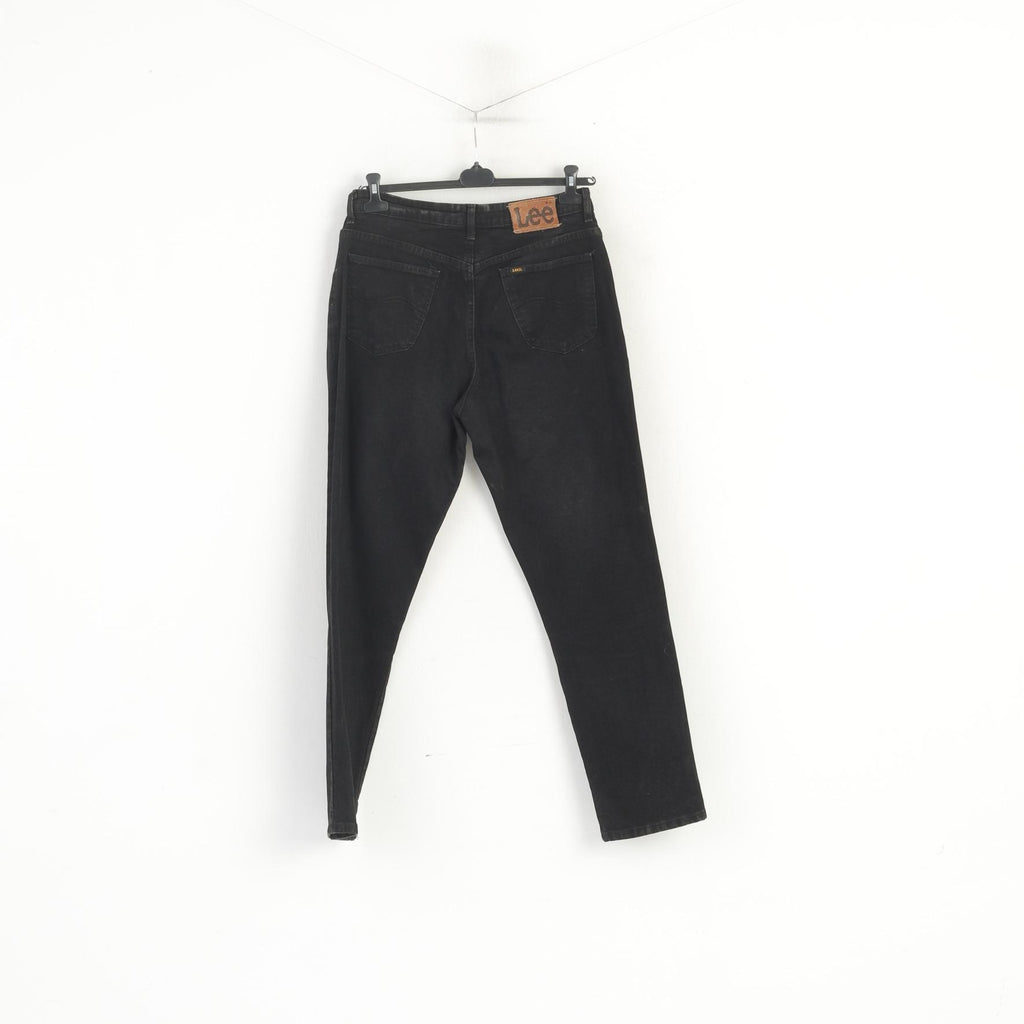 Lee Virginia Donna 36 Pantaloni Jeans Pantaloni elasticizzati stile mamma vintage in cotone nero