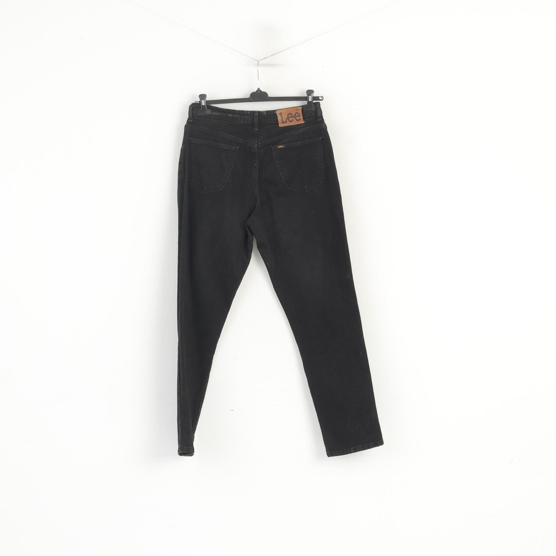 Lee Virginia Donna 36 Pantaloni Jeans Pantaloni elasticizzati stile mamma vintage in cotone nero