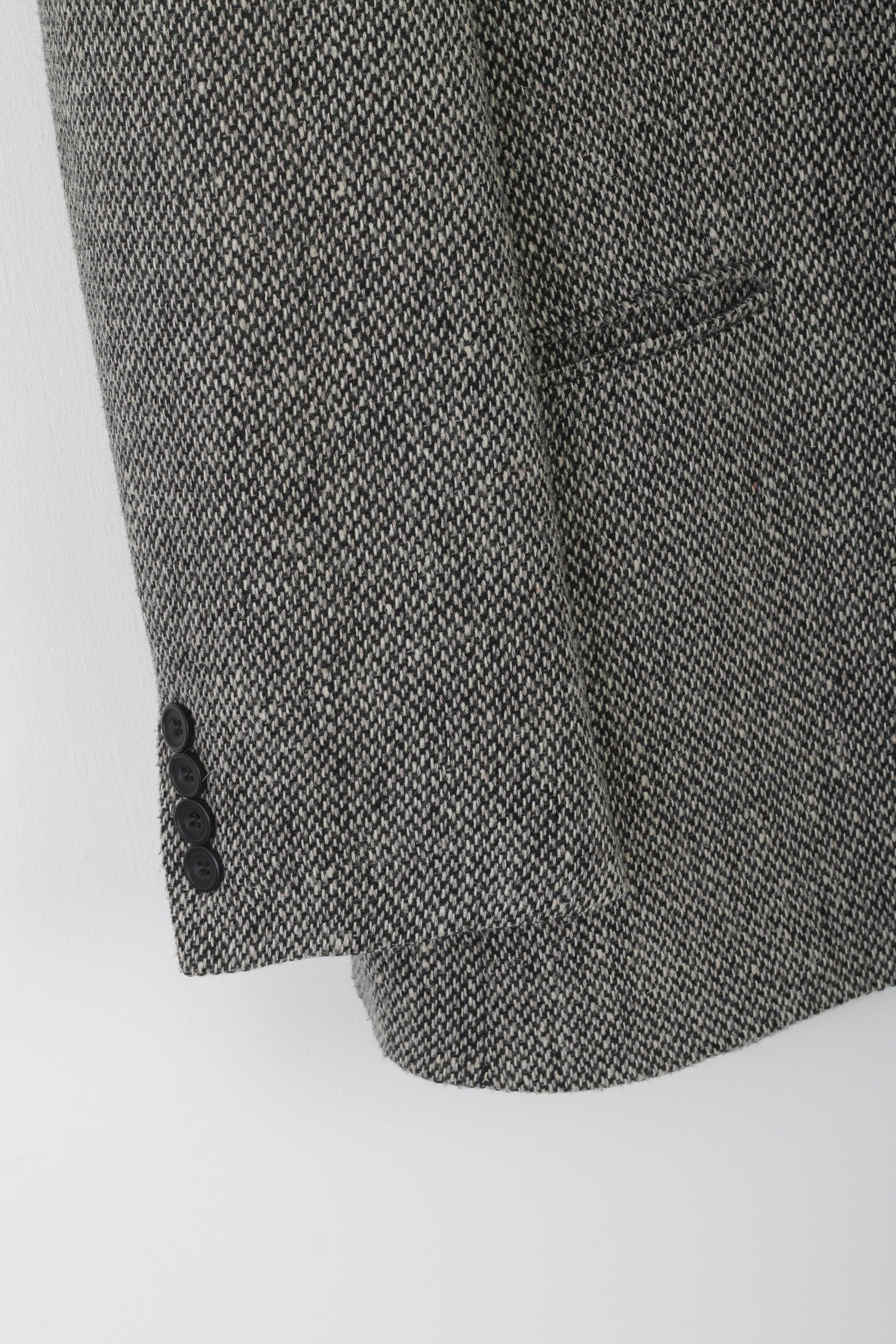 Outdoor Division Men 54 44 Blazer Gray Country Fit Vintage Wool Single Breasted Jacket