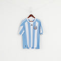 Adidas AFA Hommes M Chemise Blanc Bleu Rayé Argentine Football Football Trikot Vintage Jersey Top