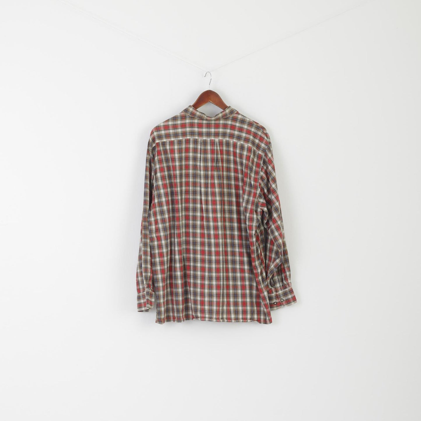 Imperial Men 43 2XL Casual Shirt Red Check Canadian Style Rocky Muntain Vintage Top