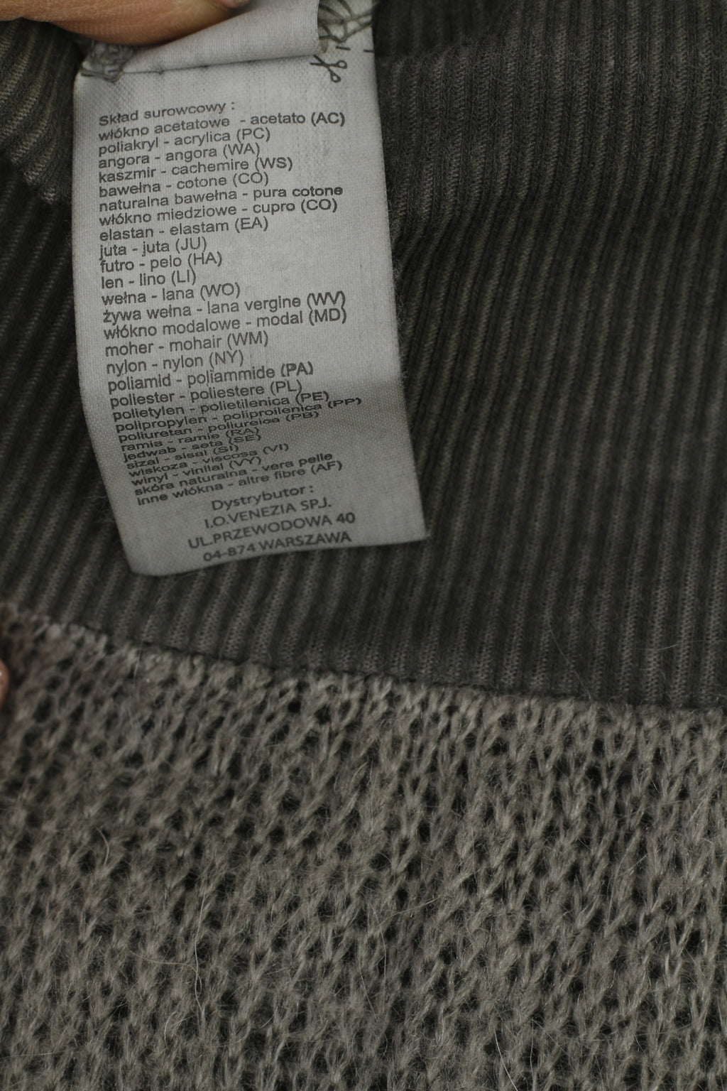 Unisono Femme L Jupe Gris Délavé Midi Taille Élastique Fabriquée en Italie