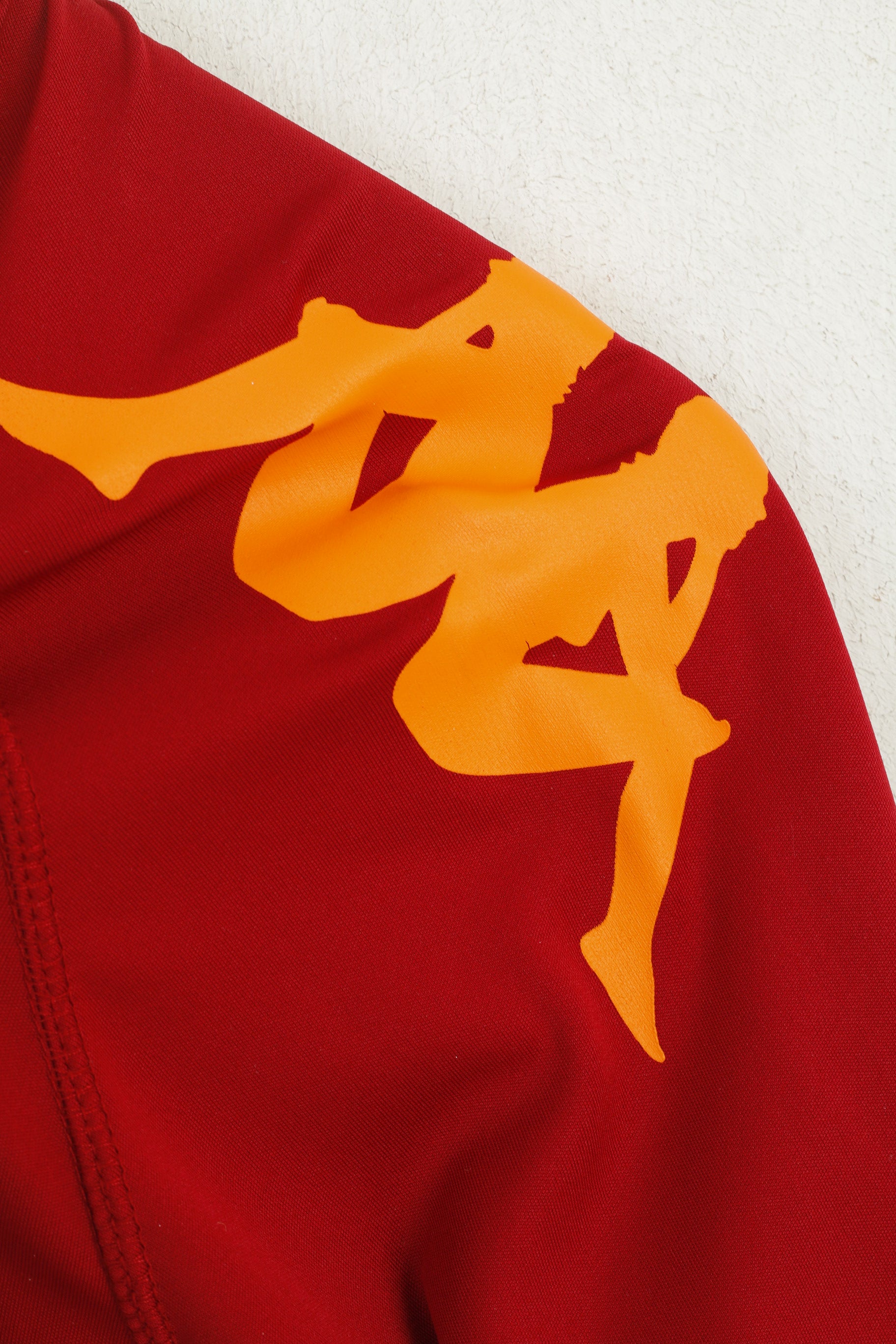 Maglia Kappa da uomo M. Abbigliamento sportivo bordeaux. Top in jersey sportivo con scollo a V vintage