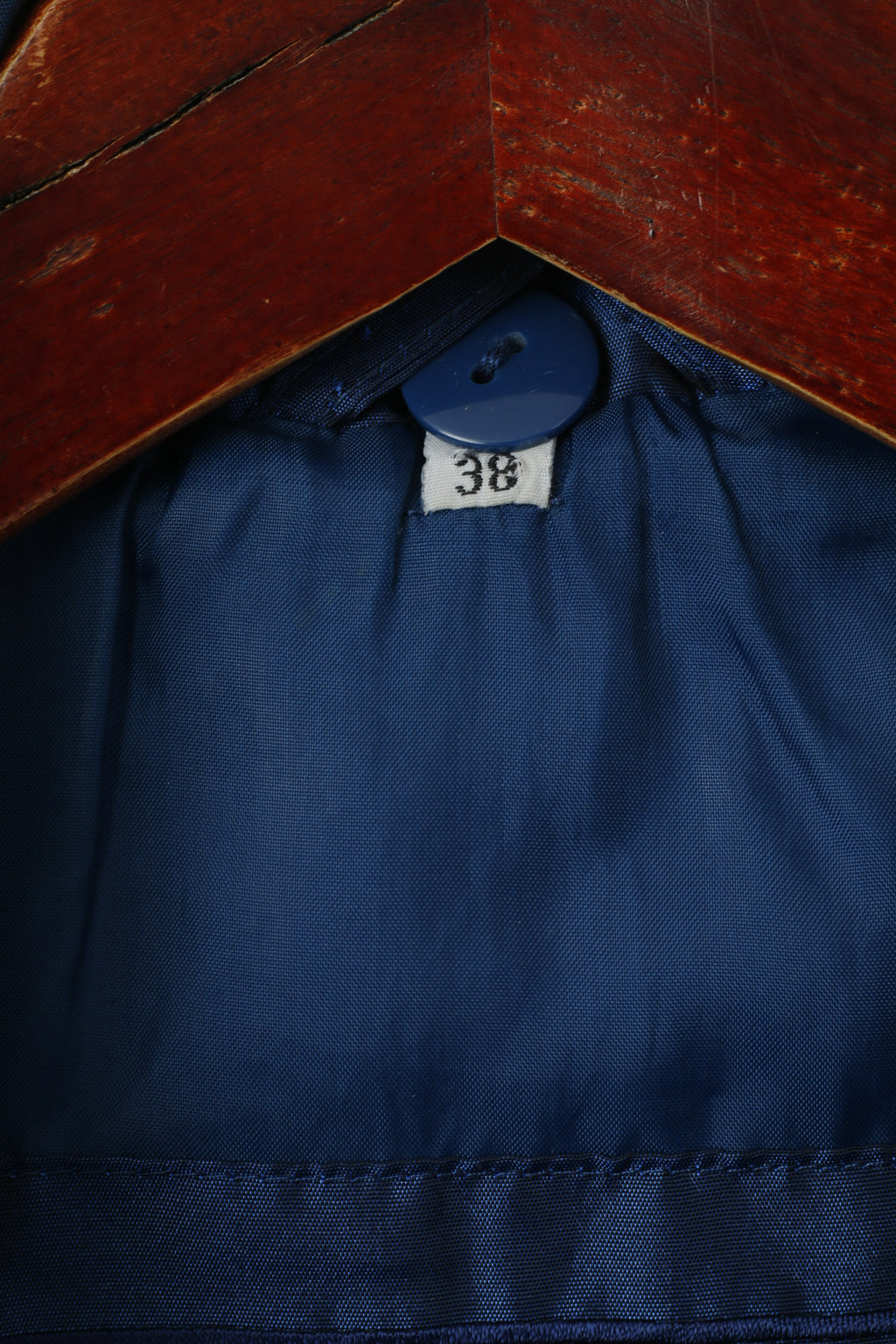 Gira Puccino Femme 38 M Veste Bleu Marine Brillant Vintage Oversize Matelassé Fermeture Éclair Complète Haut Rétro