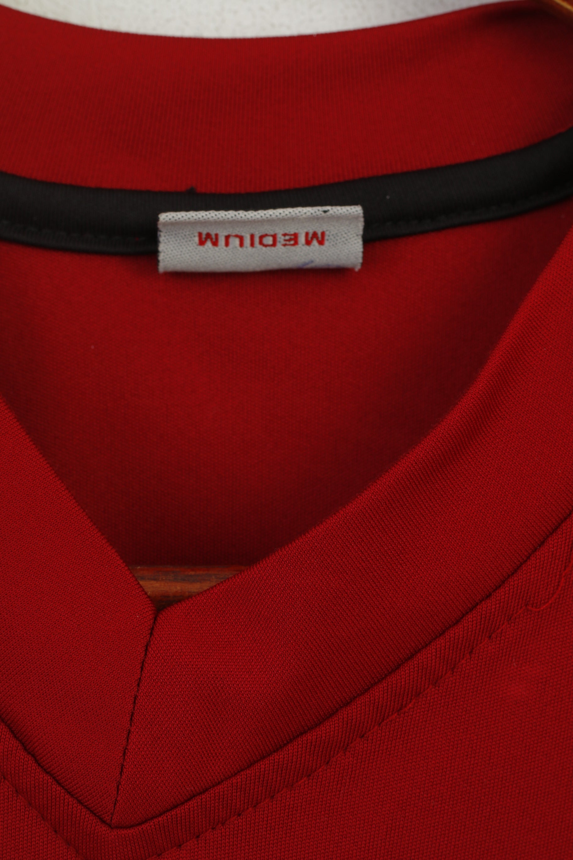 Maglia Kappa da uomo M. Abbigliamento sportivo bordeaux. Top in jersey sportivo con scollo a V vintage