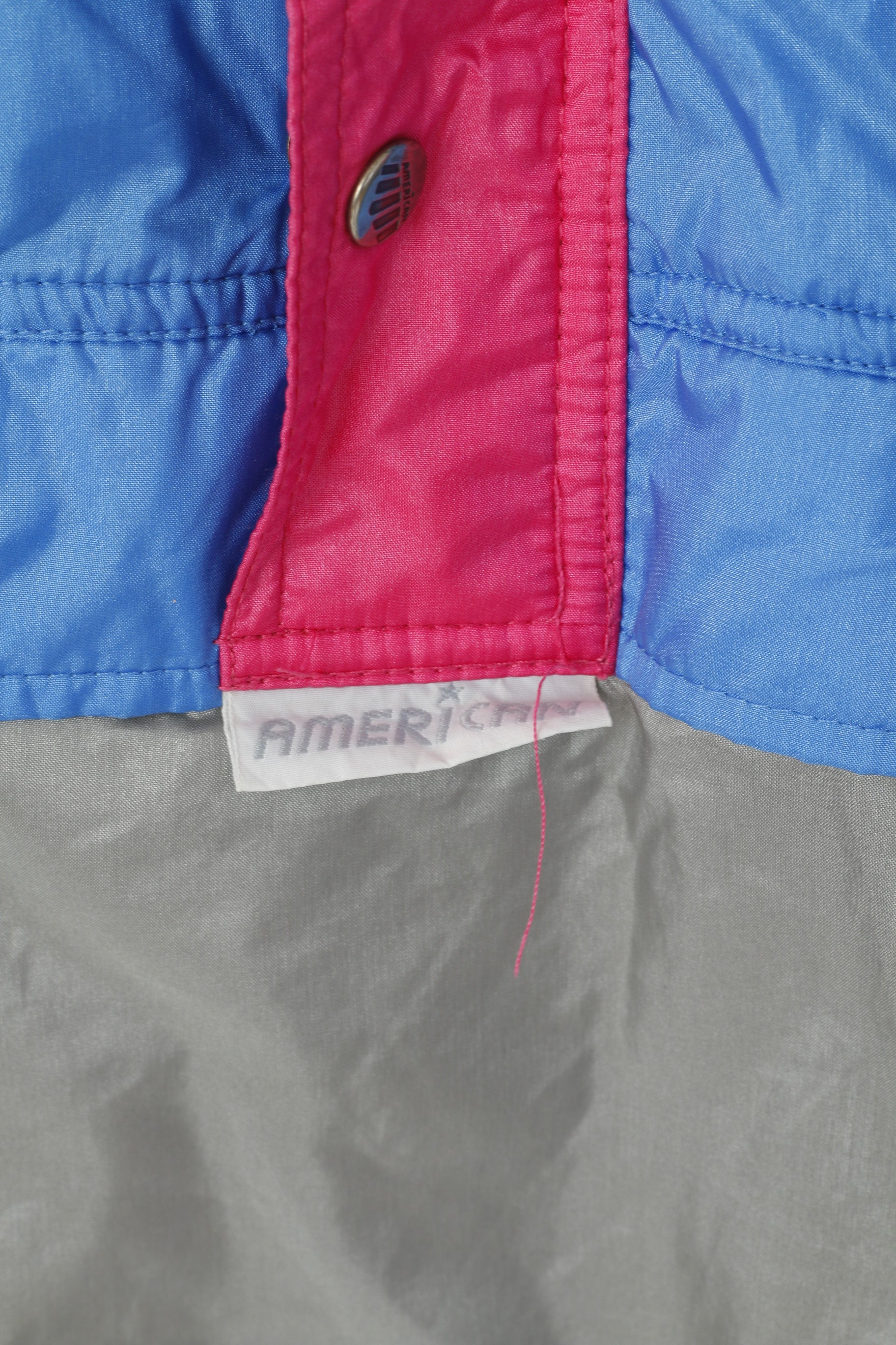 Veste pull américaine XL pour hommes, bleu, Vintage, Ski, Nylon, imperméable, capuche cachée, haut