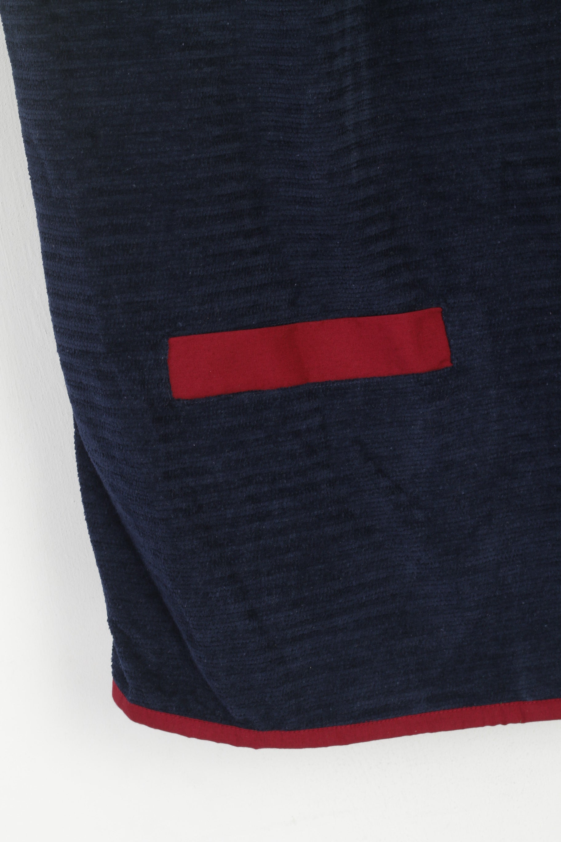 DW Shop Women 50 XXXL Vest Navy Cotton Vintage Button Front Waistcoat