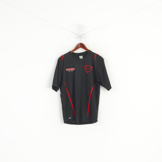 Nike Hommes M Chemise Noir Team Sportia Simrishamn Vintage Jersey Tiempo Top