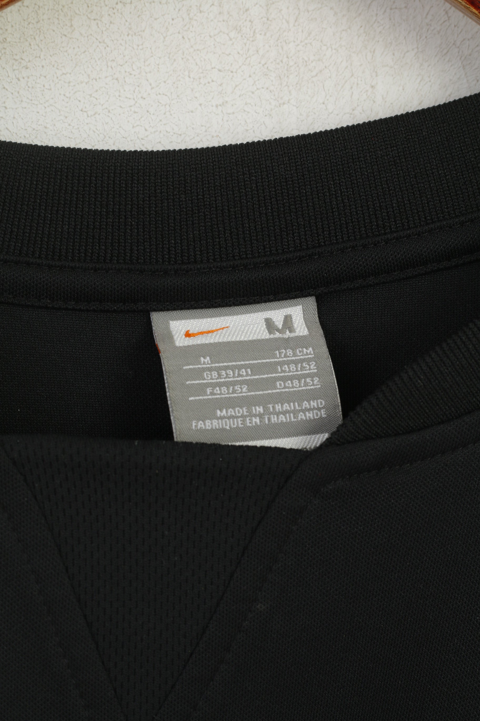 Nike Men M Shirt Black Team Sportia Simrishamn Vintage Jersey Tiempo Top