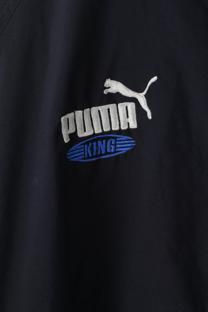 Puma Men M Jacket Navy VIntage Sportswear King Mesh Lined Activwear Training Top