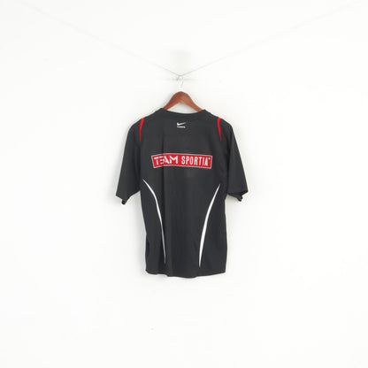 Nike Men M Shirt Black Team Sportia Simrishamn Vintage Jersey Tiempo Top