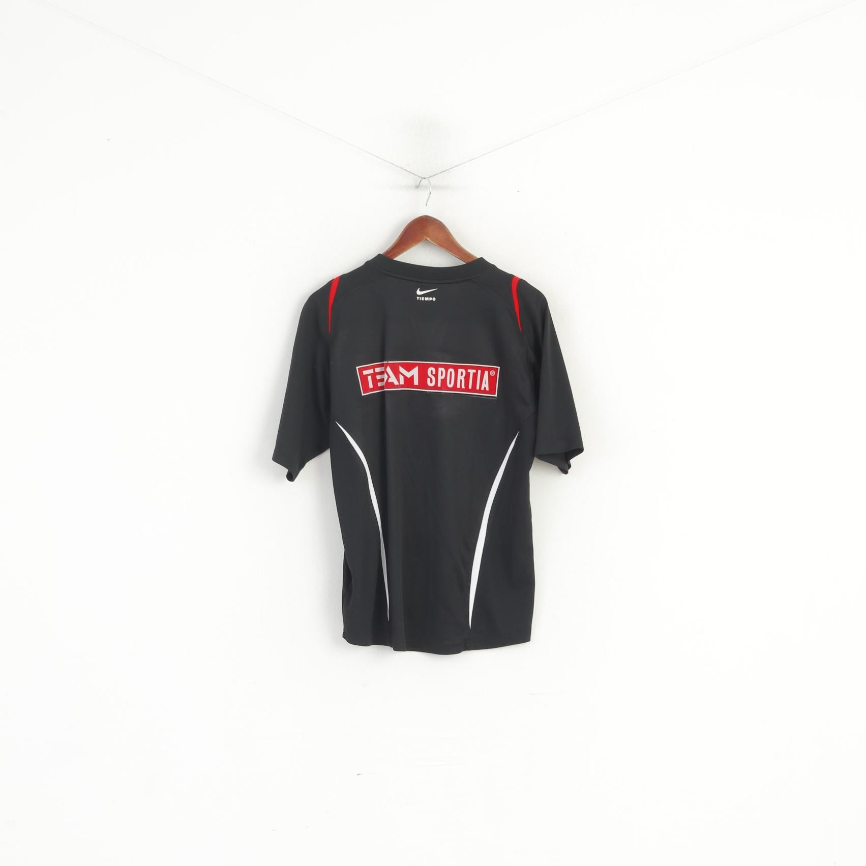 Nike Hommes M Chemise Noir Team Sportia Simrishamn Vintage Jersey Tiempo Top
