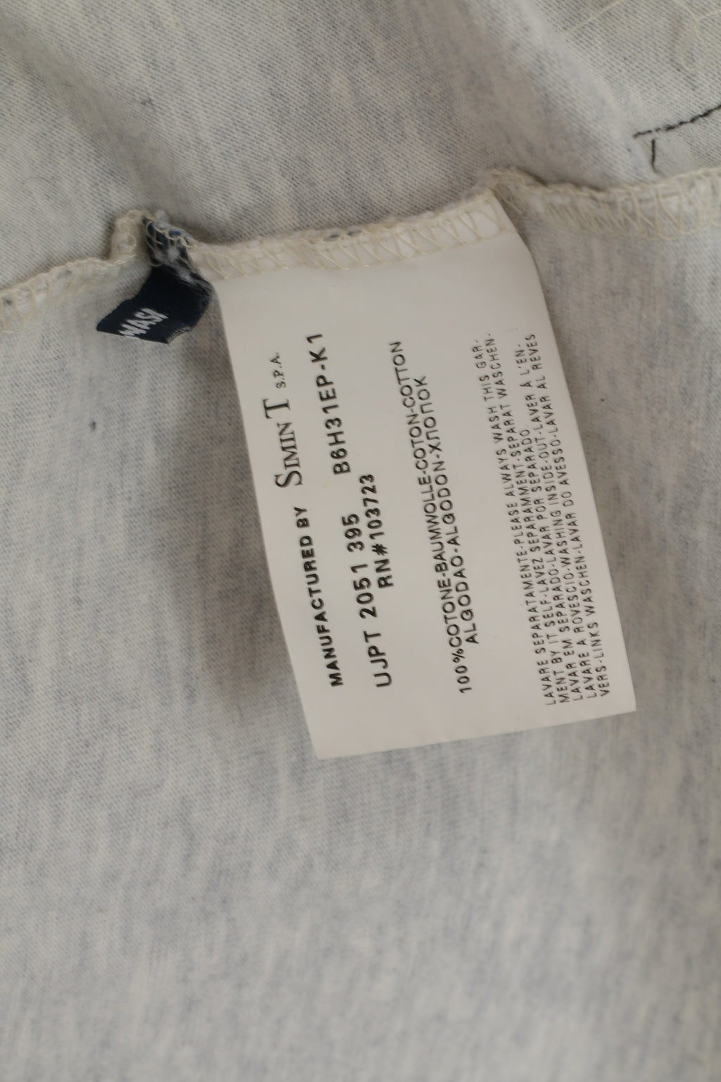 Armani Jeans Uomo Camicia L (S) Top girocollo estivo in cotone AJ con grafica grigia