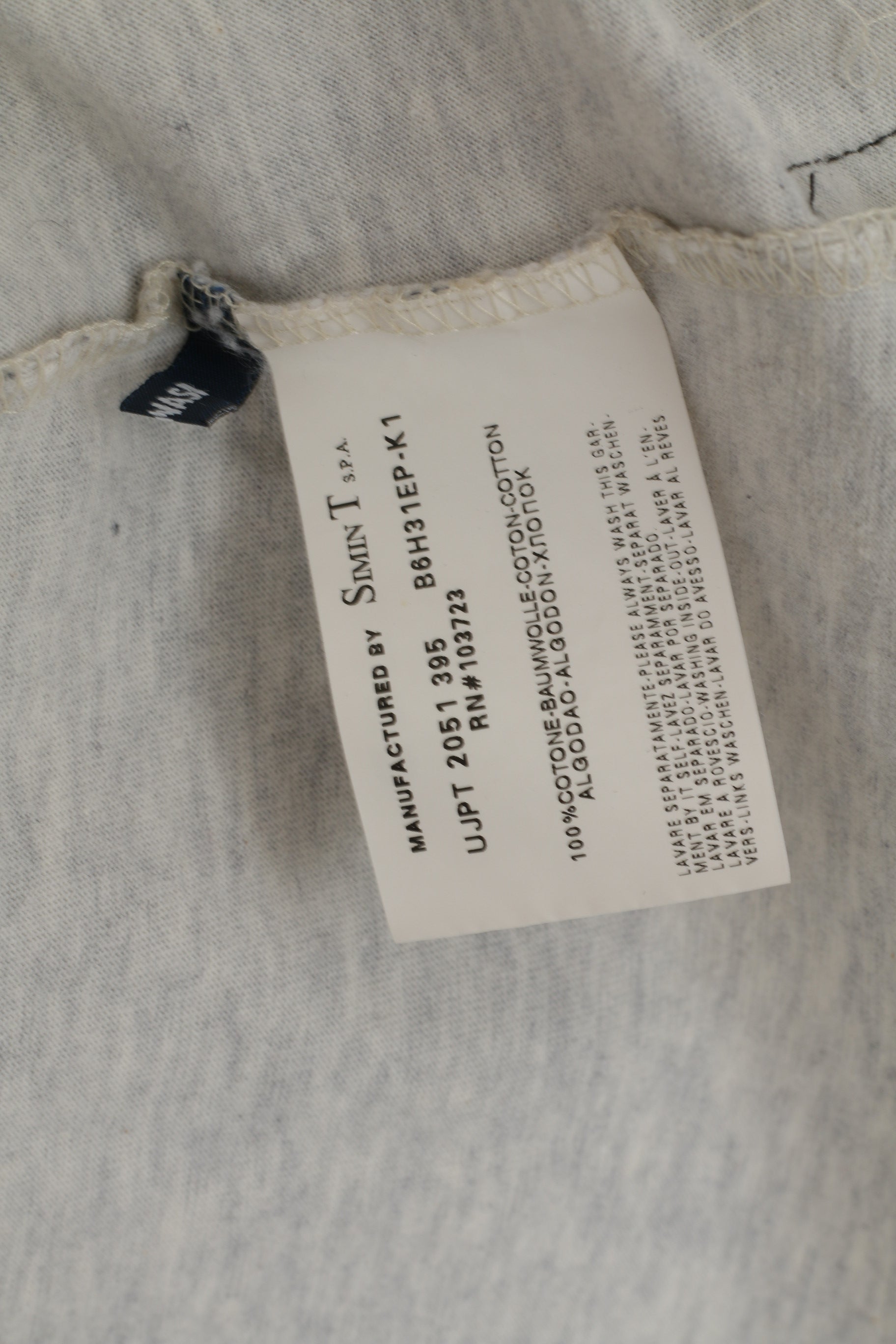 Armani Jeans Uomo Camicia L (S) Top girocollo estivo in cotone AJ con grafica grigia