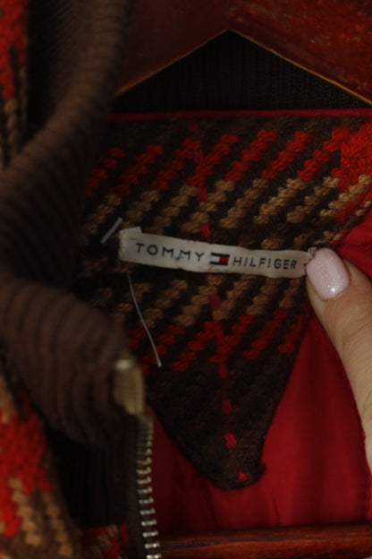 Tommy Hilfiger Femmes XS Veste Multicolore Check Wool Single Breasted Belt Top