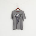 Duck and Cover Men XXL (XL)  T- Shirt Grey Cotton Graphic Short Sleeve Crew Neck Top