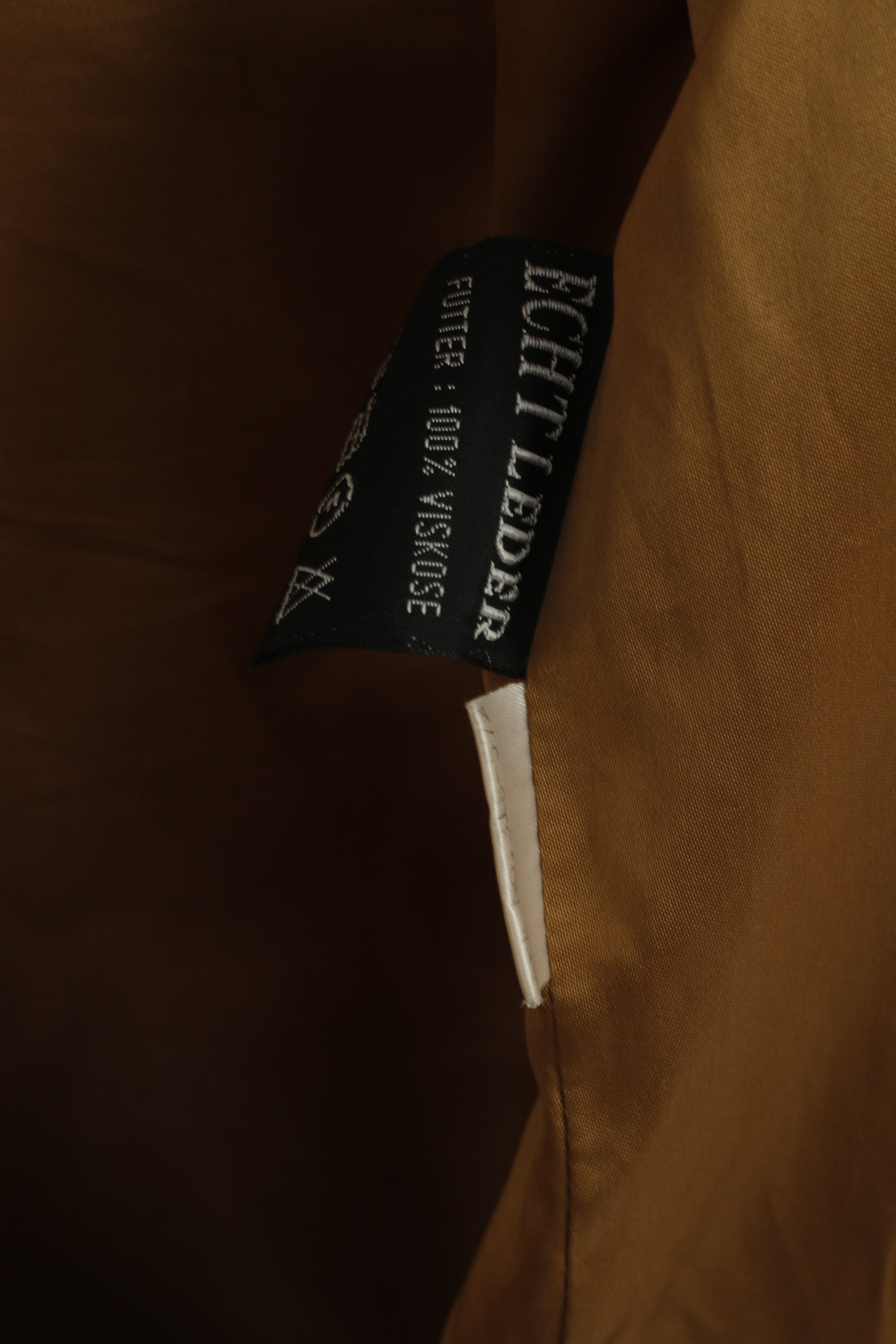 Massimo Datti Roma Hommes 50 S Veste Camel Cuir vintage 90s Full Zipper Top