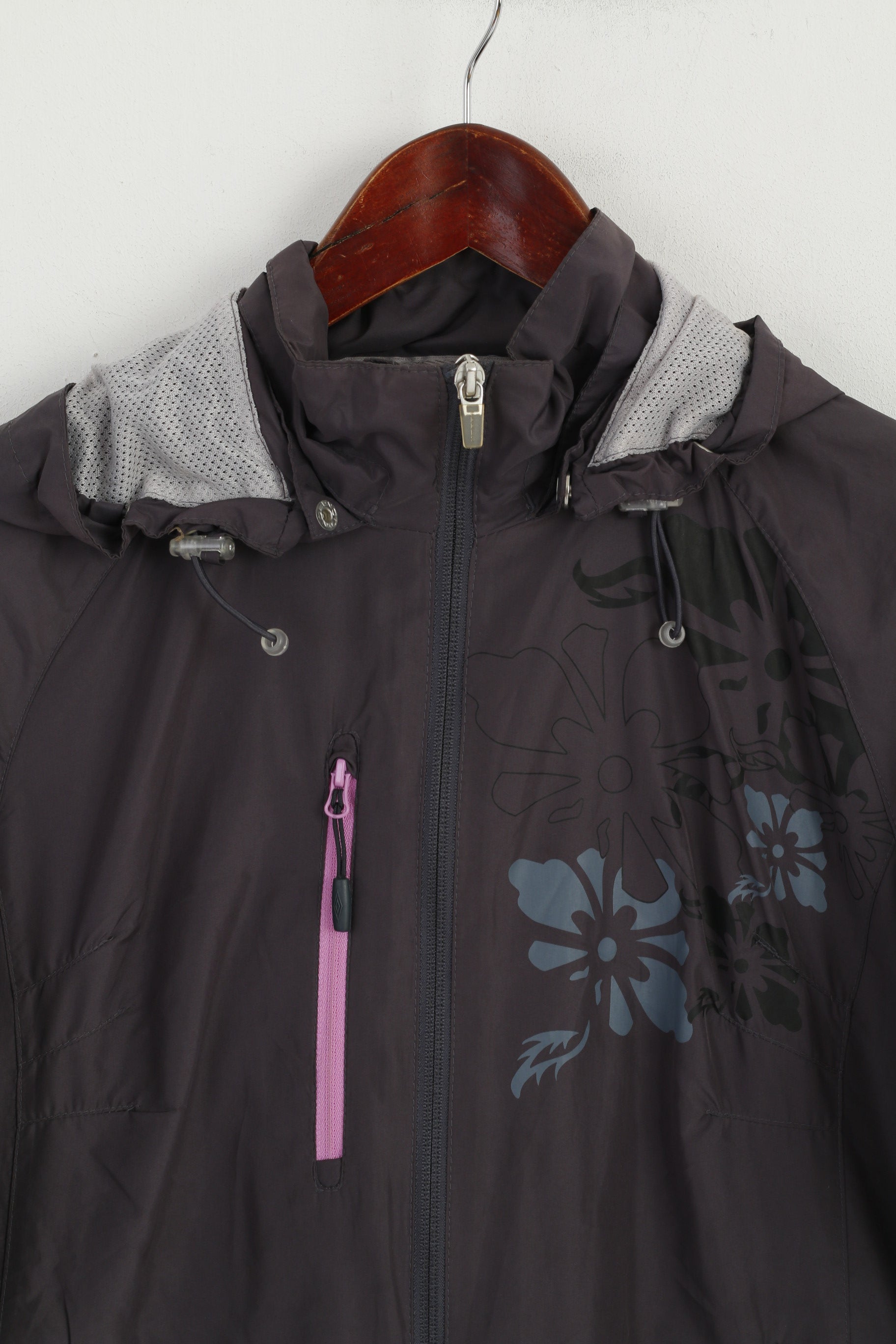 Umbro Femmes 36 XS Veste Plum Sport Coupe-vent à capuche avec fermeture éclair complète