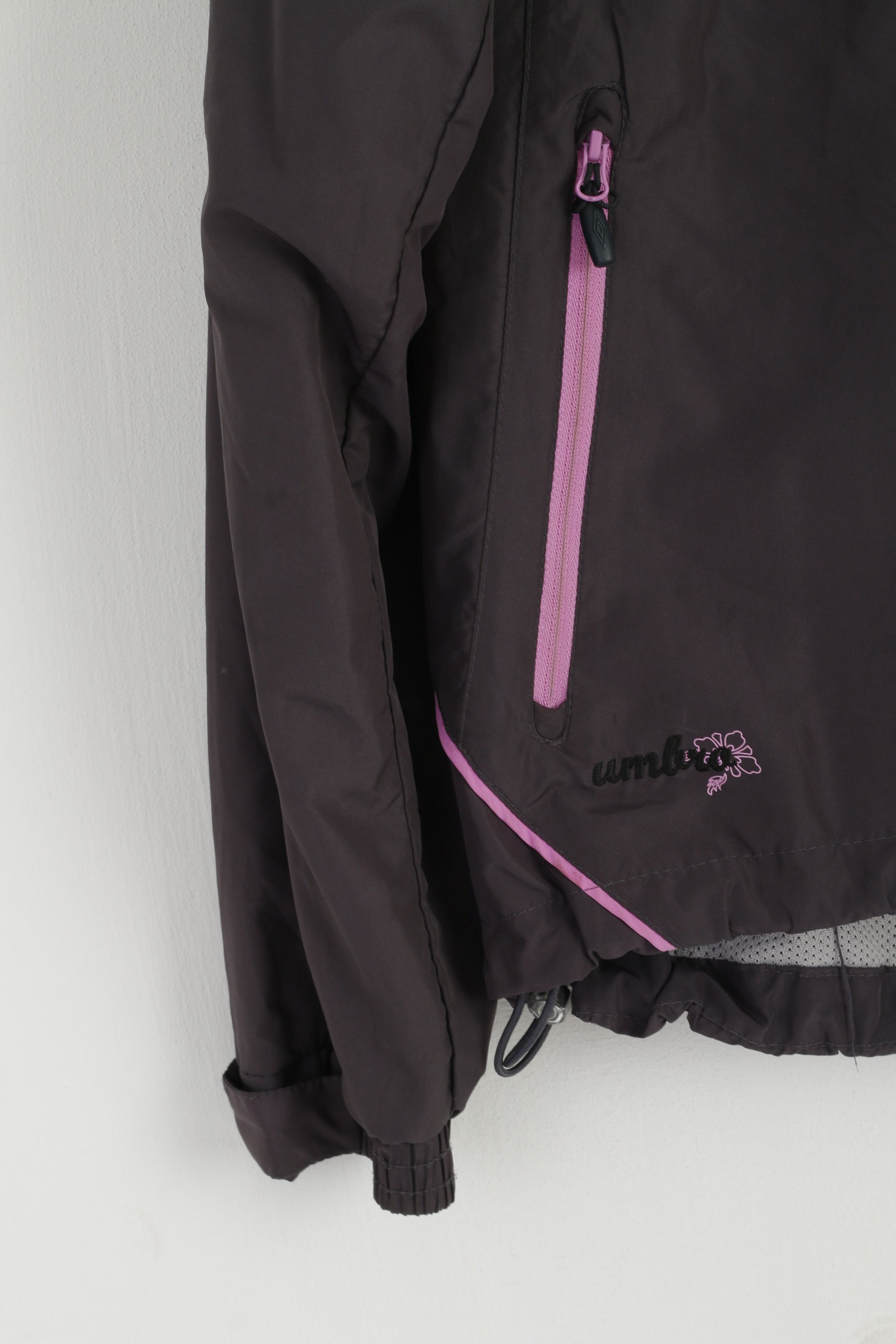 Umbro Femmes 36 XS Veste Plum Sport Coupe-vent à capuche avec fermeture éclair complète
