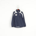 Umbro Men L Jacket Navy Nylon Sportswear England FA Hidden Hood Vintage Top