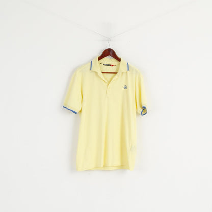 Duck And Cover Men L Polo Shirt Yellow Cotton vaughan Style Classic Top