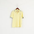 Duck And Cover Men L Polo Shirt Yellow Cotton vaughan Style Classic Top